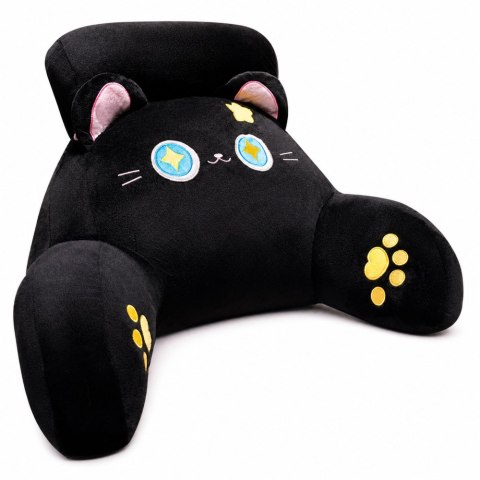 LEAN Toys Oparcie Fotel Podparcie Pod Plecy Na Fotel Łóżko Kot Czarny 60 x40 cm
