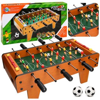 LEAN Toys Piłkarzyki Stołowe Gra Zręcznościowa Mini Stół Do Gry Drewniany 50cm