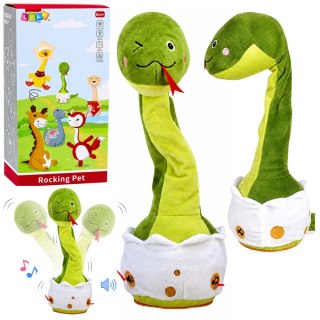 LEAN Toys Pluszowy Tańczący Wąż Maskotka Interaktywna Muzyczna Dźwięki Zielony