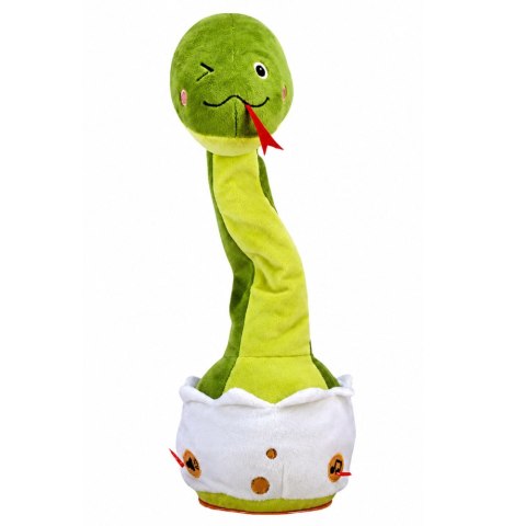 LEAN Toys Pluszowy Tańczący Wąż Maskotka Interaktywna Muzyczna Dźwięki Zielony