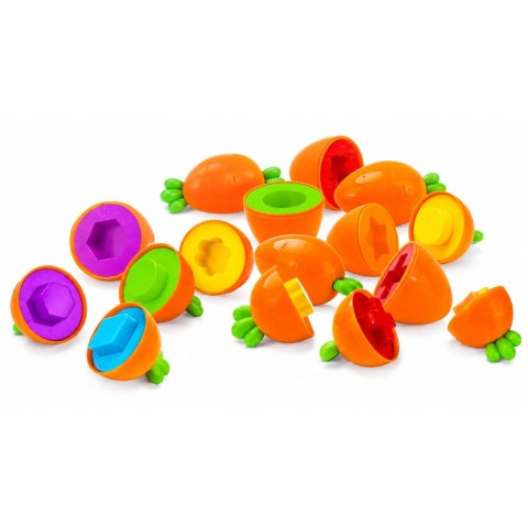 LEAN Toys Sorter Edukacyjny Marchewki Dopasowywanie Kształtów Kolorów 12 szt.