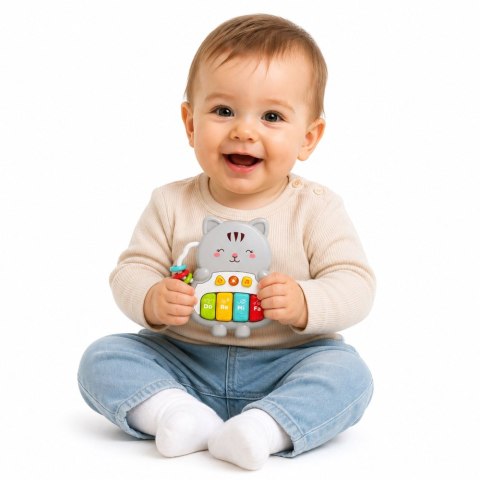 LEAN Toys Zabawka Muzyczna Kotek Pianinko Edukacyjne Dla Malucha Melodie Dźwięki