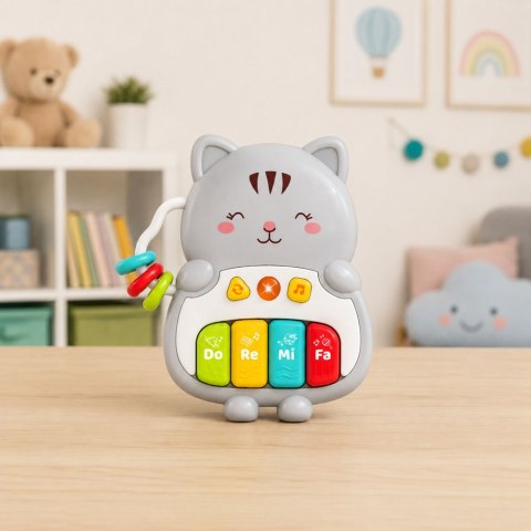 LEAN Toys Zabawka Muzyczna Kotek Pianinko Edukacyjne Dla Malucha Melodie Dźwięki