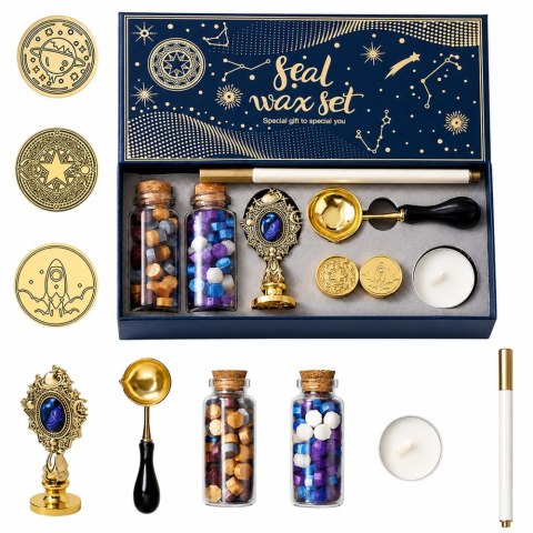 LEAN Toys Zestaw Do Pieczęci Woskowych Stempel Wosk Lakowy Do Ozdabiania