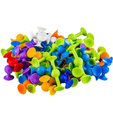 LEAN Toys Zestaw Klocki Konstrukcyjne Przyssawki Sensoryczne Kolorowe Pszczółki