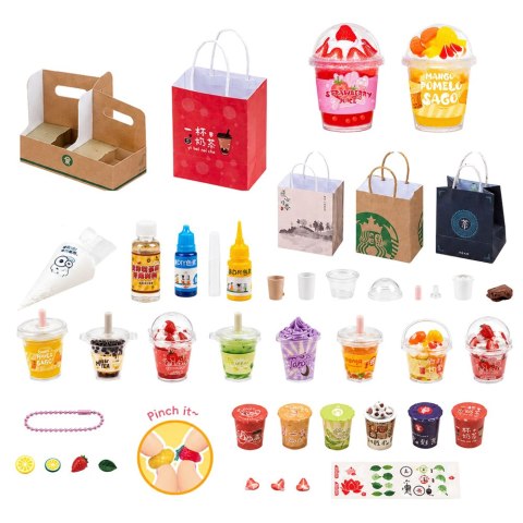 LEAN Toys Zestaw Kreatywny DIY Tworzenie Dekorowanie Squishy Napoje Mleczne