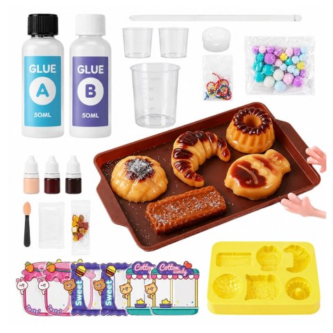LEAN Toys Zestaw Kreatywny Do Robienia Gniotków Słodkości Ciastek DIY Squishy