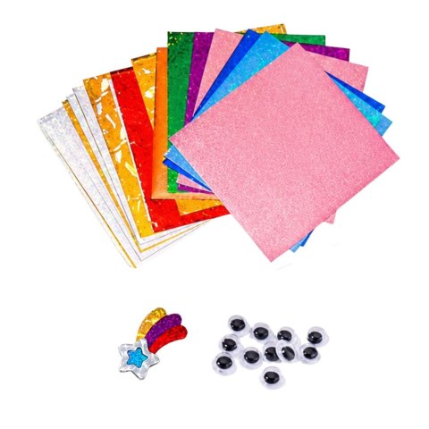 LEAN Toys Zestaw Kreatywny Plastyczny Foil Art DIY Wyklejanie Błyszczącą Folią