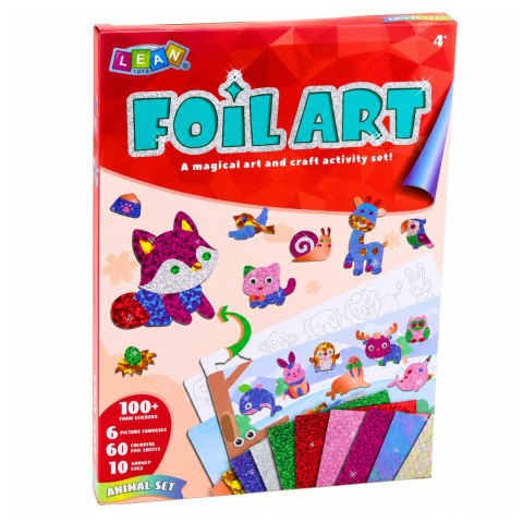 LEAN Toys Zestaw Kreatywny Plastyczny Foil Art DIY Wyklejanie Błyszczącą Folią