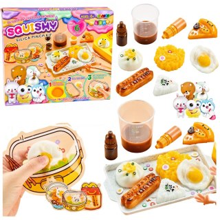 LEAN Toys Zestaw Kreatywny Plastyczny Tworzenie Squish Ozdobne Jedzenie Śniadanie DIY