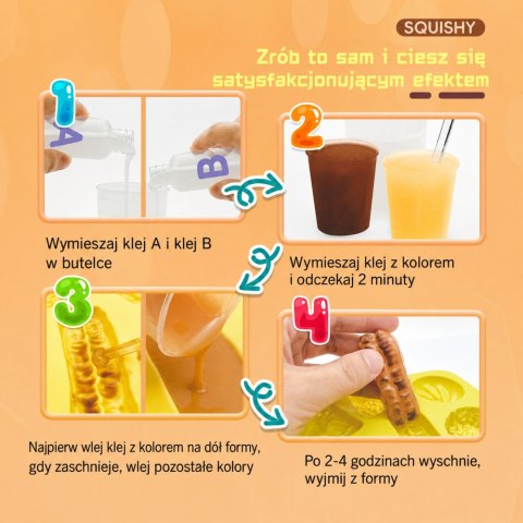 LEAN Toys Zestaw Kreatywny Plastyczny Tworzenie Squish Ozdobne Jedzenie Śniadanie DIY