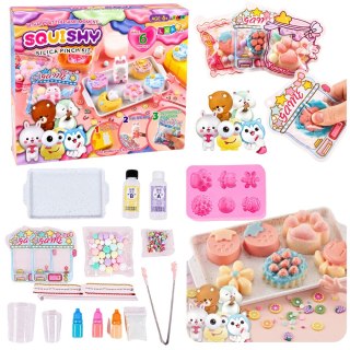 LEAN Toys Zestaw Kreatywny Plastyczny Tworzenie Squishy Ozdobne Deserki Kwiatki DIY