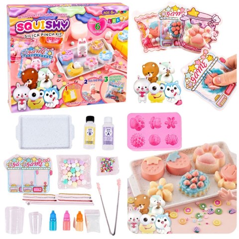 LEAN Toys Zestaw Kreatywny Plastyczny Tworzenie Squishy Ozdobne Deserki Kwiatki DIY