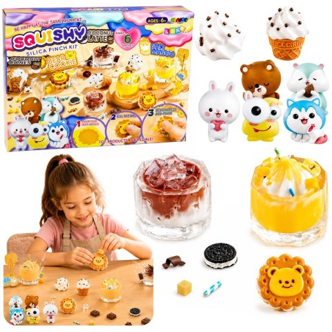 LEAN Toys Zestaw Kreatywny Plastyczny Tworzenie Squishy Ozdobne Słodycze Napoje DIY