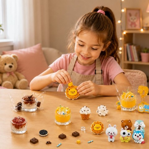 LEAN Toys Zestaw Kreatywny Plastyczny Tworzenie Squishy Ozdobne Słodycze Napoje DIY