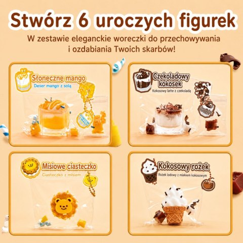 LEAN Toys Zestaw Kreatywny Plastyczny Tworzenie Squishy Ozdobne Słodycze Napoje DIY