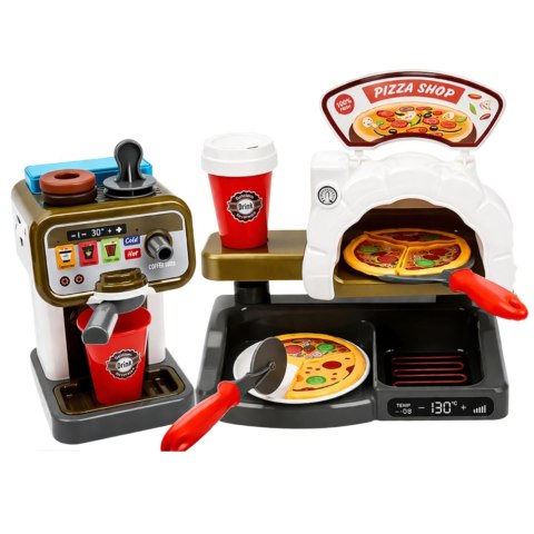 LEAN Toys Zestaw Pizzeria Piec Do Pizzy Ekspres do Kawy Akcesoria Sklep