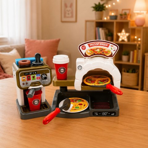 LEAN Toys Zestaw Pizzeria Piec Do Pizzy Ekspres do Kawy Akcesoria Sklep