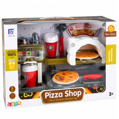 LEAN Toys Zestaw Pizzeria Piec Do Pizzy Ekspres do Kawy Akcesoria Sklep