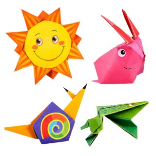 LEAN Zestaw Do Origami Papier Kolorowy Książeczka Instruktażowa 100 Arkuszy