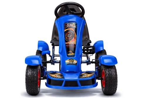 LEAN CARS Sportowy Gokart Na Pedały F618 Pomowane Koła Obciążenie 50kg Niebieski