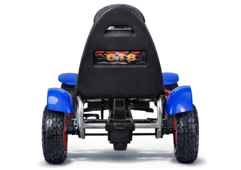 LEAN CARS Sportowy Gokart Na Pedały F618 Pomowane Koła Obciążenie 50kg Niebieski