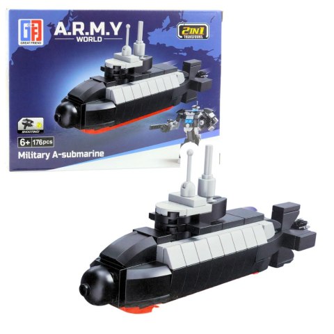 LEAN TOYS Klocki Konstrukcyjne Armia Wojsko Militarne Środki Transportu Robot 2w1