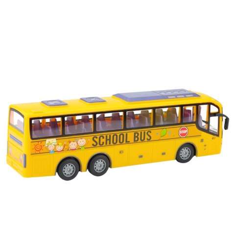LEAN Toys Autobus Zdalnie Sterowany RC Szkolny 1:30 Światła Żółty