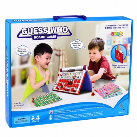 LEAN Toys Gra Pamięciowa Zgadnij Kto Na Czas Przenośna Plansza Klepsydra