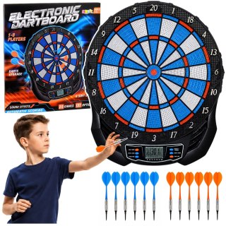 LEAN Toys Gra Zręcznościowa Elektroniczna Tarcza Dart LCD 25 Gier 176 Wariantów