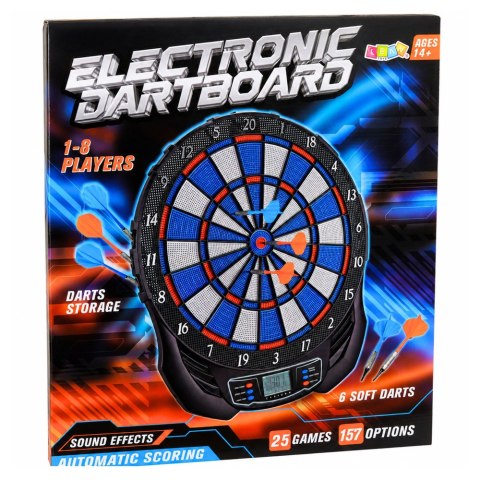 LEAN Toys Gra Zręcznościowa Elektroniczna Tarcza Dart LCD 25 Gier 176 Wariantów