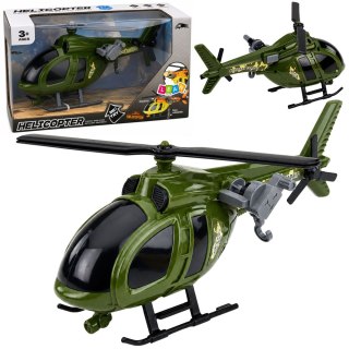 LEAN Toys Helikopter Wojskowy Militarny Z Hakiem Światła Dźwięki Zielony