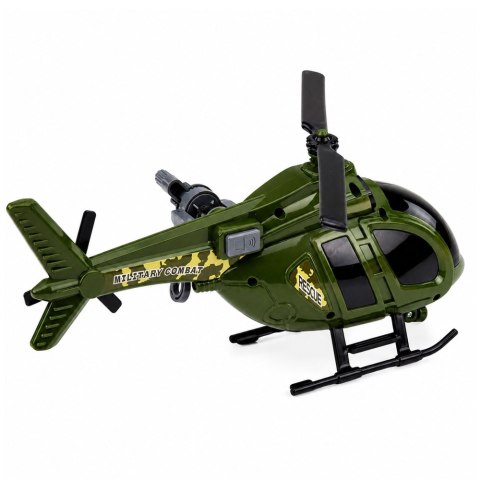 LEAN Toys Helikopter Wojskowy Militarny Z Hakiem Światła Dźwięki Zielony