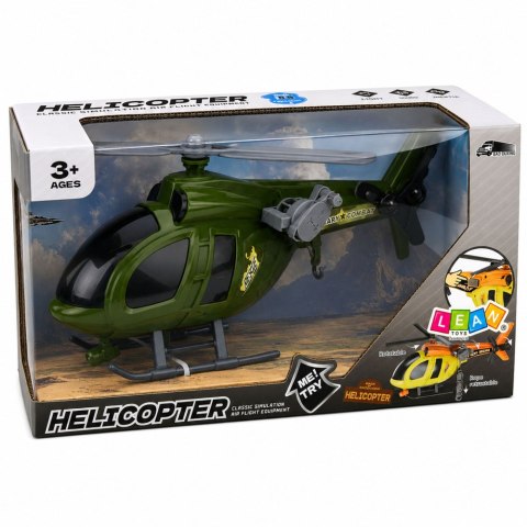 LEAN Toys Helikopter Wojskowy Militarny Z Hakiem Światła Dźwięki Zielony