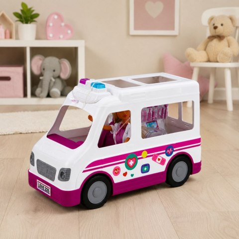 LEAN Toys Lalka Anlily Doktor Pielęgniarka Karetka Pogotowia Akcesoria Medyczne