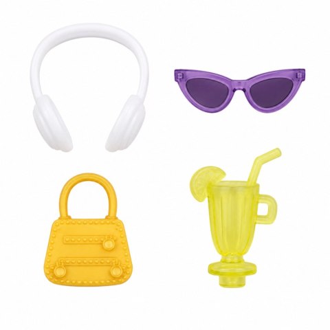 LEAN Toys Lalka Anlily Fashion W Fioletowej Sukience Słuchawki Akcesoria Zestaw