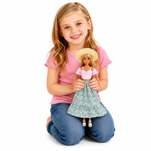 LEAN Toys Lalka Anlily Fashion w Spódnicy I Kapeluszu Torba Kubek Akcesoria Zestaw
