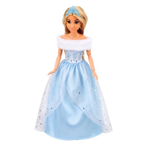 LEAN Toys Lalka Anlily Na Białym Koniu Księżniczka W Niebieskiej Sukni Akcesoria