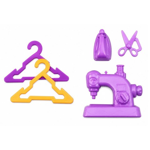 LEAN Toys Lalka Anlily Projektantka Ubrań Krawcowa Maszyna Do Szycia Akcesoria Zestaw
