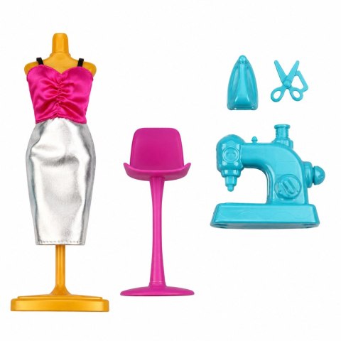 LEAN Toys Lalka Anlily Projektantka Ubrań Krawcowa Maszyna Do Szycia Manekin Zestaw