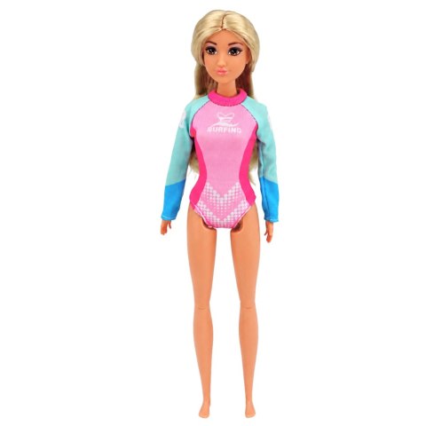 LEAN Toys Lalka Anlily Surferka W Kombinezonie Z Deską Surfingową Akcesoria Zestaw