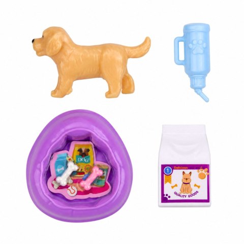 LEAN Toys Lalka Anlily Ze Zwierzątkiem Piesek Szczeniak Akcesoria Legowisko Zestaw