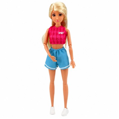 LEAN Toys Lalka Anlily w Stroju Sportowym Hantle Torba Bidon Akcesoria Zestaw