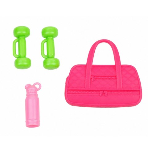 LEAN Toys Lalka Anlily w Stroju Sportowym Hantle Torba Bidon Akcesoria Zestaw