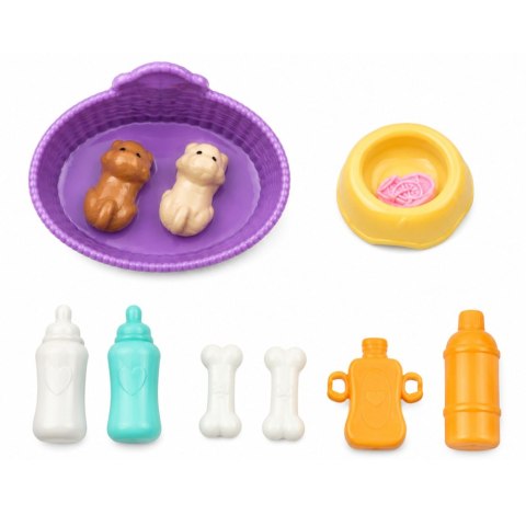 LEAN Toys Lalka Anlily z Dużym Psem i Szczeniakami Akcesoria Do Opieki Zestaw
