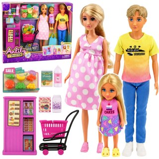 LEAN Toys Lalki Anlily Rodzina w Supermarkecie Sklep Lalka W Ciąży Akcesoria Zestaw