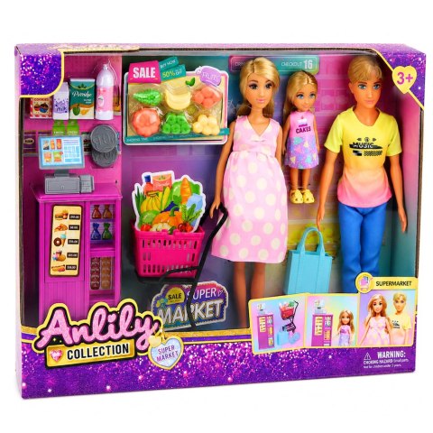 LEAN Toys Lalki Anlily Rodzina w Supermarkecie Sklep Lalka W Ciąży Akcesoria Zestaw
