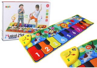 LEAN Toys Mata Do Tańczenia Dźwięk Zwierzątka Mikołaj Klawisze