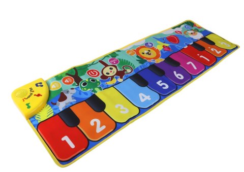 LEAN Toys Mata Do Tańczenia Dźwięk Zwierzątka Mikołaj Klawisze