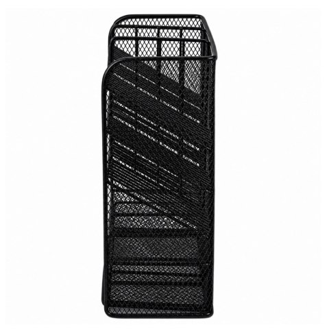 LEAN Toys Metalowy Organizer Biurkowy Na Przybory Akcesoria Pisaki Czarny